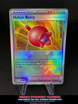 Haban Berry 111/131 Pokeball, Prismatic Evolutions, Pokemon, NM - Image 1