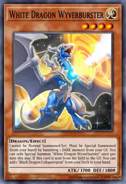 Yugioh RA04-EN203 - White Dragon Wyverburster - Platinum Secret Rare - Image 1