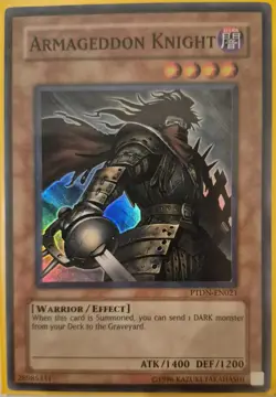 YuGiOh Armageddon Knight Super Rare PTDN-EN021 - Image 1