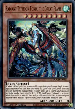 Radiant Typhoon Fonix, The Great Flame - Ultra Rare 1st DOOD-EN017 - NM - YuGiOh - Image 1