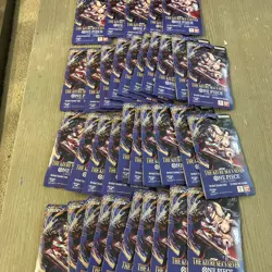 Lot Of 35 One Piece TCG The Azure Sea's Seven Sleeved Booster OP-14 EB04 English - Image 1