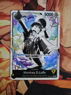 One Piece TCG Monkey D. Luffy ST29-001 Leader Alt Starter Deck Egghead Parallel - Image 1