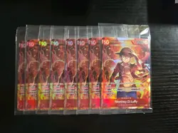 Set Of 8 Sealed Promo One Piece Card Treasure Booster Monkey.D.Luffy ST10-006 - Image 1