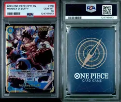 One Piece Monkey.D.Luffy (118) OP11-118 A Fist of Divine Speed English PSA 10 - Image 1