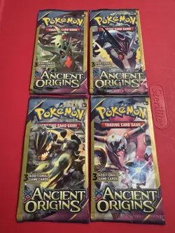 2015 POKEMON XY ANCIENT ORIGINS 3 Card Mini Booster Packs Complete Pack Art Set - Image 2