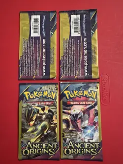 2015 POKEMON XY ANCIENT ORIGINS 3 Card Mini Booster Packs Complete Pack Art Set - Image 3