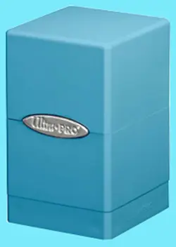 ULTRA PRO SATIN TOWER LIGHT BLUE DECK BOX Gaming Card Dice Storage Compartment - Image 1