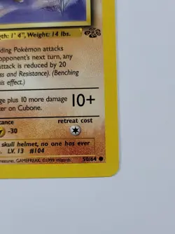Pokemon Card 1st Edition Cubone 50/64 Jungle Regular US - Image 4