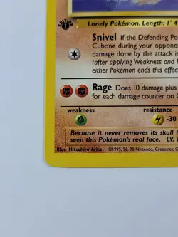 Pokemon Card 1st Edition Cubone 50/64 Jungle Regular US - Image 5