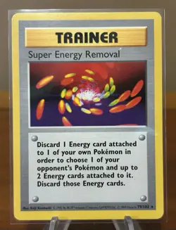 Pokemon TCG Base Set Trainer Super Energy Removal Card 79/102 - Image 1