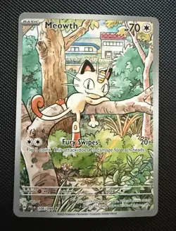 Lot of 3 Pokemon Illustration Rare Cards (Meowth, Wigglytuff, Wooper) - Image 2