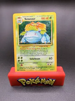 Pokemon TCG Venusaur Base Set Holo Unlimited Rare Card 15/102 LP - Image 1