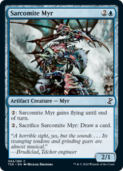 Sarcomite Myr FOIL Time Spiral Remastered NM Artifact Blue Common CARD ABUGames - Image 1