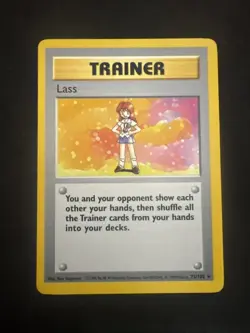 Pokemon TCG Card Lass Base Set (Shadowless) Vintage Rare 75/102 LP - Image 1