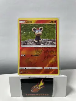 REVERSE HOLO Litleo 18/131 LP Yuka Morii Clay Forbidden Light Pokemon Card - Image 1