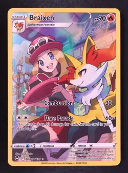 Braixen TG01/TG30 - Pokemon Silver Tempest Trainer Gallery Card - Image 1
