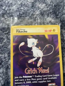 SEALED "Catch Mew" Pokemon PIKACHU Card BLACK STAR PROMO Set#4 Movie WB Stamped - Image 4