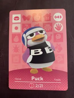 Animal Crossing Amiibo Card Series 1 Puck #043 043-BS-AOE LP Ships Fast - Image 1