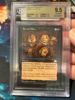 MTG Weatherlight Buried Alive BGS 9.5 Quad - Image 1