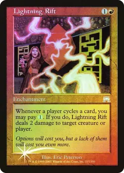 Onslaught MTG FOIL Lightning Rift Magic - Image 1