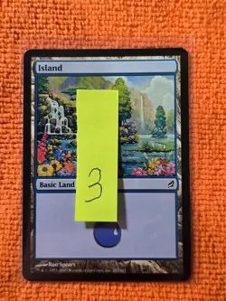 2007 Magic The Gathering Lorwyn #287 Island, Basic Land, C, NF, cd3 - Image 3