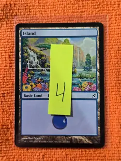 2007 Magic The Gathering Lorwyn #287 Island, Basic Land, C, NF, cd4 - Image 3