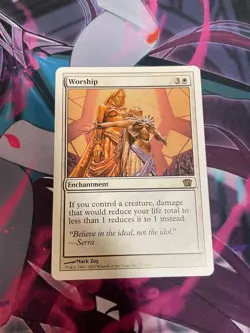 MTG - WORSHIP - RARE - 8TH EDITION - LP - Image 1