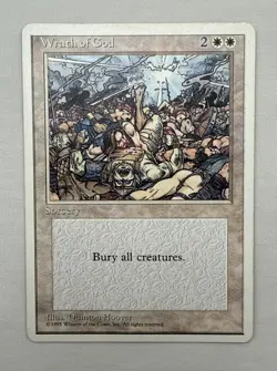 Wrath of God x1 MTG 4th Fourth Edition 1x Magic Very Good Moderate Play VG MP - Image 1