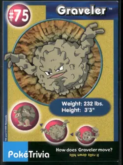 graveler #75 - PokeTrivia Mewtwo Strikes Back Collectible Movie Scene 5 - Image 2