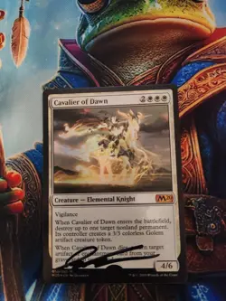 MTG Cavalier of Dawn Artist Proof - Core Set 2020 Foil - Signed By Artist, LP - Image 1
