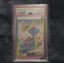 GEM MINT ULTRA RARE Lapras ex HOLO! PSA 10! 2024 Pokemon Stellar Crown #158/142 - Image 1