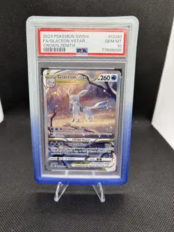 Pokemon TCG Crown Zenith Glaceon V STAR GG40/GG70 PSA 10 GEM MINT - Image 1