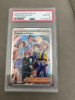 2025 Pokemon PRE EN Friends In Paldea 137 Ultra Rare PSA 10 GEM MT - Image 1