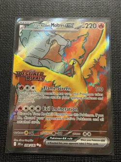 Team Rocket’s Moltres ex 208/182 STAMPED - Destined Rivals - Pokemon Card NM+/ M - Image 1