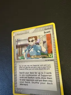 Pokemon Scott Trainer Holo Stamped Uncommon Card 84/106 EX Emerald 2005 - Image 2