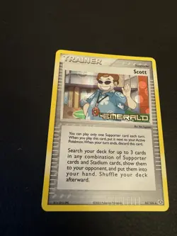 Pokemon Scott Trainer Holo Stamped Uncommon Card 84/106 EX Emerald 2005 - Image 3