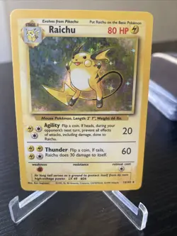 Pokemon Raichu 14/102 Base Set Rare Holo Unlimited Wizards ITA - Vintage - Image 1