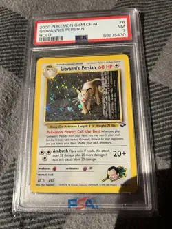 GIOVANNI'S PERSIAN 8/132 2000 POKEMON GYM CHALLENGE HOLO RARE PSA 7 - Image 1