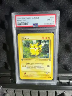PIKACHU #60 PSA 8 • 1999 Pokemon Jungle 60 1st Edition • - Image 1