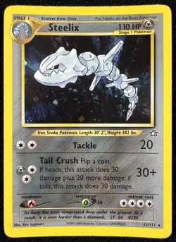 Steelix Neo Genesis 15/111 Unlimited Holo Rare Pokemon TCG - MP/HP - Image 1