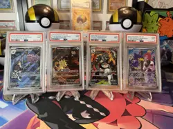 2025 Pokemon DRI Team Rocket Illustration Rare Set PSA 9 Lot of 4 Mint TCG - Image 1