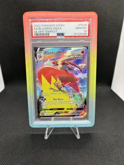 Blaziken Vmax Full Art #TG15 PSA 10 2022 Sword & Shield Silver Tempest Pokemon - Image 1