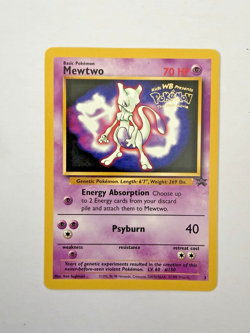 Mewtwo 3 WOTC Black Star Promo WB Presents Pokemon The First Movie Stamped - Image 1