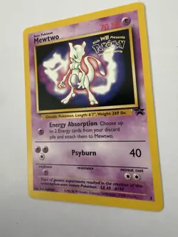 Mewtwo 3 WOTC Black Star Promo WB Presents Pokemon The First Movie Stamped - Image 3
