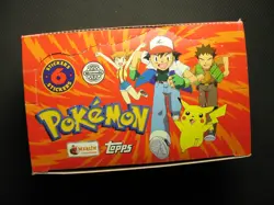 1999 TOPPS MERLIN POKEMON BOX 100 PACKS 600ct STICKERS COLLECTIBLE CONDITION - Image 1