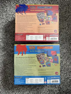 Pokemon Sword and Shield Base Set Elite Trainer Box ETB Pair Zacian & Zamazenta - Image 3