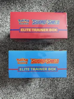 Pokemon Sword and Shield Base Set Elite Trainer Box ETB Pair Zacian & Zamazenta - Image 5