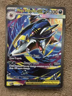 Pokemon TCG Phantasmal Flames Mega Sharpedo Ex 127/094 Special Illustration Rare - Image 1