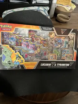 Pokemon Heavy Hitters Premium Collection Sealed Box Lucario V & Tyrantirar V!! 820650856716 - Image 1