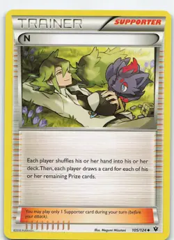 N 105/124 (Supporter) Uncommon Normal XY - Fates Collide NM Pokemon - Image 1